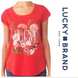 Lucky Brand Floral Graphic Tee